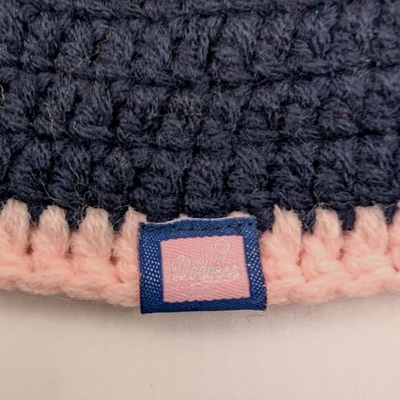 Dodgers MLB Genuine Merchandise Beanie Hat Drew Pearson Pink Navy Crochet Knit - Picture 2 of 3